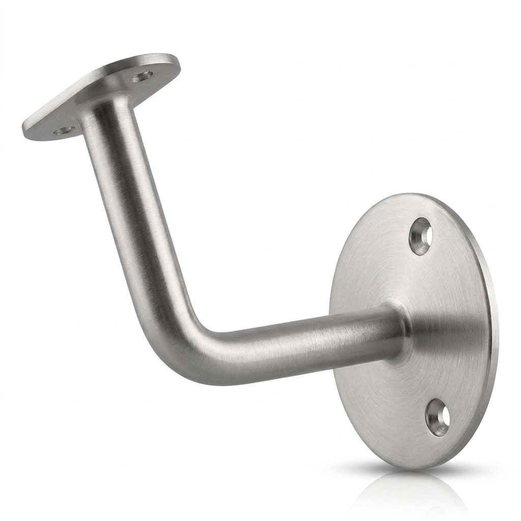 Pircher Supporto per Corrimano Tondo 3 Fori Alluminio Satinato D.MM 55 - PIRCHER OBERLAND
